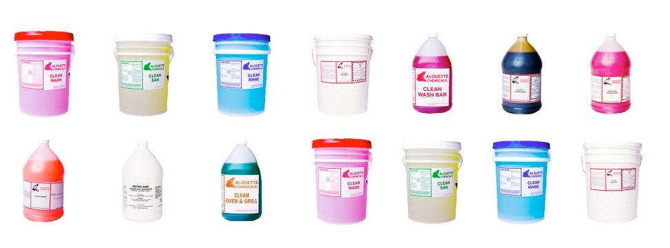 Alouette Chemicals line of pails and jugs